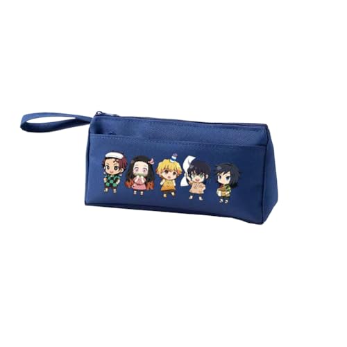 Agatsuma Zen'it Federmäppchen Tomioka Giyuu Federmäppchen Anime Federmäppchen Kamado Tanjiro Federmäppchen Große Kapazität Federmäppchen mit Griff Riemen, Studenten Stifttasche Make-up Organizer von Xinchangda