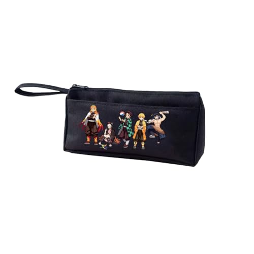 Agatsuma Zen'it Federmäppchen Tomioka Giyuu Federmäppchen Anime Federmäppchen Kamado Tanjiro Federmäppchen Große Kapazität Federmäppchen mit Griff Riemen, Studenten Stifttasche Make-up Organizer von Xinchangda