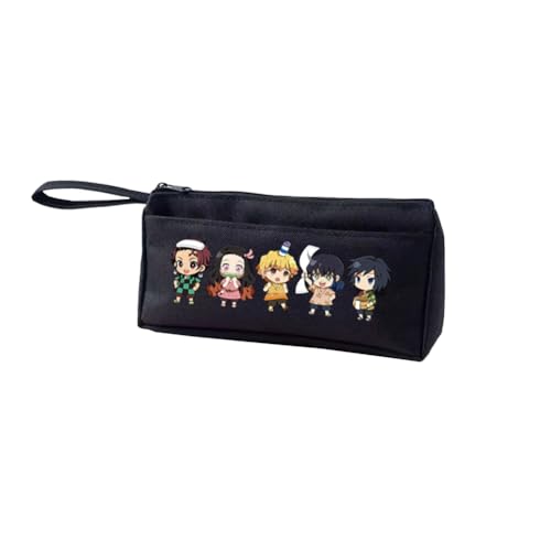 Agatsuma Zen'it Federmäppchen Tomioka Giyuu Federmäppchen Anime Federmäppchen Kamado Tanjiro Federmäppchen Große Kapazität Federmäppchen mit Griff Riemen, Studenten Stifttasche Make-up Organizer von Xinchangda