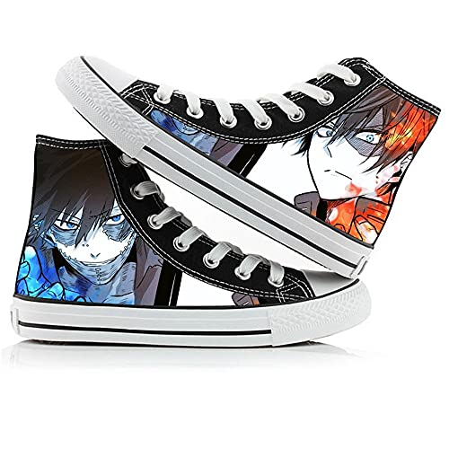 Anime My Hero Academia Canvas-Schuhe für Unisex-Pärchen, klassische High-Top-Sneakers, leichte Schuhe, atmungsaktiv, lässige Schnürung, Outdoor-Sneaker, Typ 10, 42 1/3 EU von Xinchangda