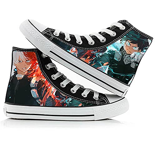 Anime My Hero Academia Canvas Schuhe für Unisex Paar Klassische High Top Sneakers Leichte Schuhe Atmungsaktiv Casual Schnürschuhe Outdoor Sneakers, Typ 8, 42 1/3 EU von Xinchangda