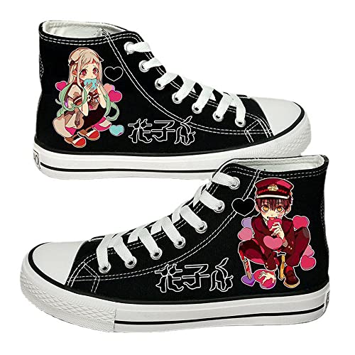 Anime Toiletten-Bound Hanako-kun lässige Canvas-Schuhe, Unisex, Anime-Druck, Yugi Amane, High-Top, Segeltuchschuhe, modische Schnür-Sneaker, Typ 3, 39 1/3 EU von Xinchangda