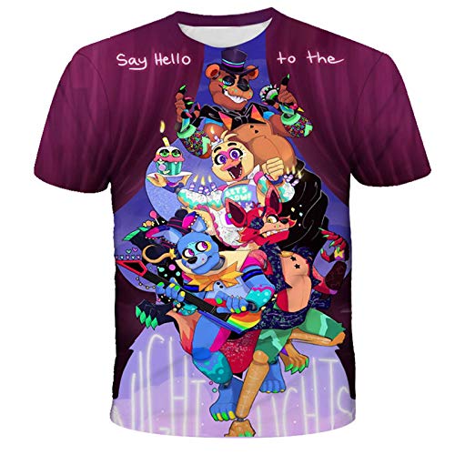 FNAF T Shirt für Kinder Sommer 3D gedruckt Five Nights Spiel Anime Kurze Ärmel T-Shirt Mode lässig Tops Manga Geschenke von Xinchangda