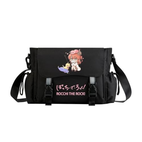 Gotō Hitori Crossbody-Taschen Kita Ikuyo Umhängetaschen Ijichi Nijika Messenger Bag Anime wasserdichte Umhängetasche, leichte schwarze Crossbody-Tasche mit Klappentuch, Schnallenbandage, verstellbarer Gotō Hitori Crossbody-Taschen Kita Ikuyo Umhängetaschen Ijichi Nijika Messenger Bag Anime wasserdichte Umhängetasche, leichte schwarze Crossbody-Tasche mit Klappentuch, Schnallenbandage, verstellbarer von Xinchangda