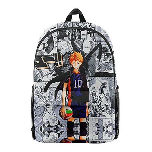 Haikyuu Rucksack, beliebte Büchertasche, Anime, 3D-Druck, Schultasche, Reisen, Freizeit, Laptop-Rucksack, Tagesrucksack für Studenten, Jungen und Mädchen, Typ1, 10x17x6inch, von Xinchangda