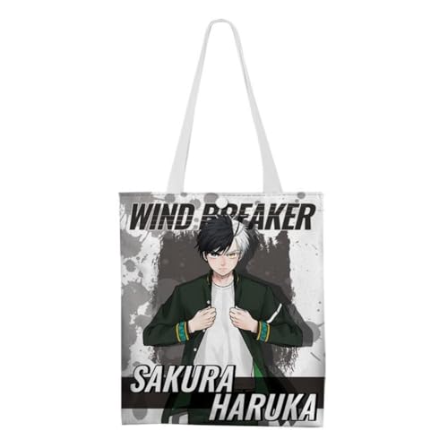 Haruka Handtasche SUO Hayato Schultertasche Casual Große Kapazität Canvas Tasche Student Handtasche, Haruka, 33 * 37CM von Xinchangda