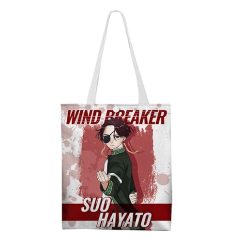 Haruka Handtasche SUO Hayato Schultertasche Casual Große Kapazität Canvas Tasche Student Handtasche, Suo Hayato, 33 * 37CM von Xinchangda