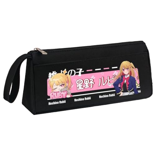 Hoshino Ai Federmäppchen Anime Hoshino Rubi Federmäppchen, schwarz-weiß, dreieckig in drei Dimensionen, großes Fassungsvermögen, Federmäppchen mit Griffschlaufe, Make-up-Schreibwaren, Organizer-Tasche Hoshino Ai Federmäppchen Anime Hoshino Rubi Federmäppchen, schwarz-weiß, dreieckig in drei Dimensionen, großes Fassungsvermögen, Federmäppchen mit Griffschlaufe, Make-up-Schreibwaren, Organizer-Tasche von Xinchangda