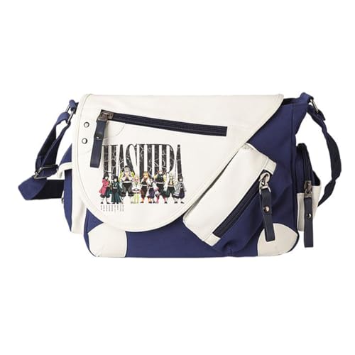 Kamado Tanjiro Umhängetaschen Tomioka Giyuu/Agatsuma Zen'itsu Crossbody Bag Anime Kamado Nezuko Handtasche Große Kapazität Leichte Mode Messenger Bag mit mehreren Seitentaschen für Damen Herren, Blau von Xinchangda