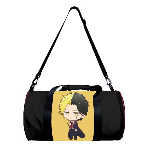 Mashle: Magic and Muscles Anime Sport-Turnbeutel Mash Burnedead/Lemon Irvine Reisetasche Zylinder Crossbody Bag Holdall Tragetasche, Typ3, 49*26*26cm von Xinchangda