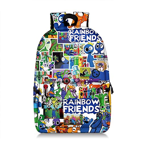 Rainbow Friends Rucksack Anime Cartoon Spiel 3D Druck Schulrucksack Studenten Schultasche Leichter Laptop Rucksack für Jungen Mädchen, Typ 6 von Xinchangda