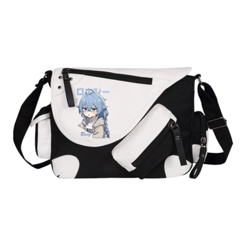 Roxy Migurdia Umhängetaschen Eris Greyrat Umhängetasche Anime Sylphy Handtasche mit mehreren Seitentaschen Große Kapazität Lässige Mode Leichte Kuriertasche für Damen Herren Shool Arbeit Reisen von Xinchangda