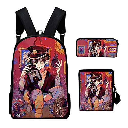 Rucksack Cartoon Anime Rucksack Schultasche Anime Studenten Schultasche Schultertasche Federmäppchen Dreiteiliges Set, Typ 8, 30 * 13 * 40cm von Xinchangda