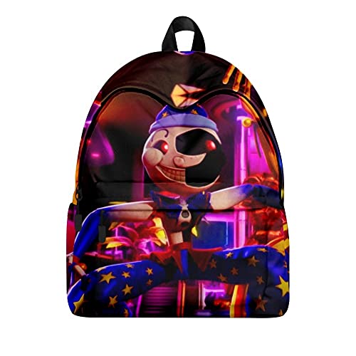 Xinchangda Anime FNAF Rucksack Fazbear's Piazzaria Sundrop Moondrop Cute Cartoon Schoolbag Schule Reisen Wandern College Laptop Rucksack Daypack Rucksack für Jungen Mädchen Student von Xinchangda