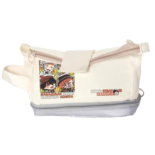 Xinchangda Anime Federmäppchen Dazai Osamu Federmäppchen Große Kapazität Stifttasche Studenten Schreibwaren Tasche Student Supplies Back to School Schreibwaren, Typ 1, 21*8*13cm, Federmäppchen von Xinchangda