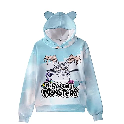 Xinchangda Anime Hoodie, My singing monsters Cosplay Pullover Unisex Paar Casual Sport Sweatshirt Cartoon Characters Outwear Hoodie für Jungen Mädchen von Xinchangda