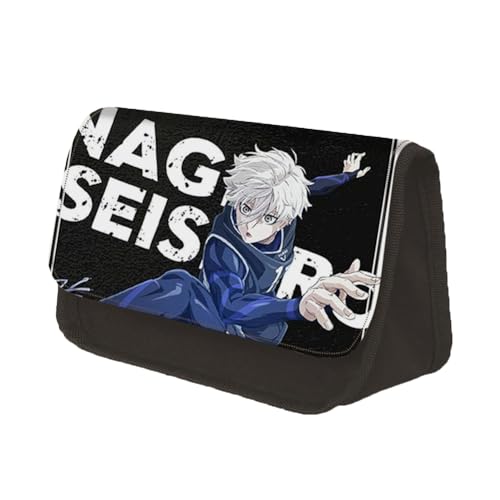 Xinchangda Blue Lock Federmäppchen, Anime Isagi Yoichi/Bachira Meguru/Seishiro Nagi Federmäppchen Große Kapazität Stifttasche Studenten Schreibwaren Tasche für Studenten Teenager, Typ1, 22*7.5*13CM, von Xinchangda