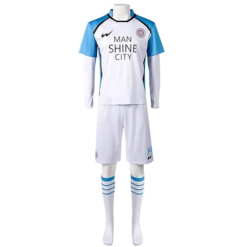 Xinchangda Blue Lock Fußballtrikot Kits für Teenager Erwachsene Anime Fußball Training Trikot Shirt Shorts Socken Set Halloween Cosplay Kostüm, Seishiro Nagi, XXL von Xinchangda