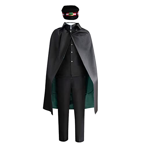 Xinchangda Bungo Stray Dogs Cosplay Kostüm Für Herren Ranpo Edogawa Anime Kleidung Outfit Anzug Full Set Halloween Weihnachten Karneval Mottoparty Cosplay Uniform, Schwarz , L von Xinchangda