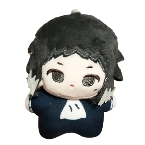 Xinchangda Bungo Stray Dogs Schlüsselanhänger 12cm, Nakahara Chuuya Nakajima Atsushi Dazai Osamu Plush Keychain Cartoon Charakter Anhänger Rucksack Schlüsselband von Xinchangda