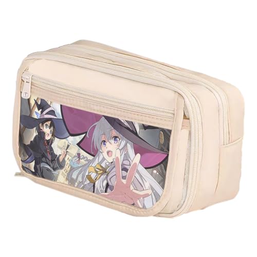 Xinchangda Elaina Federmäppchen Anime Elaina Oxford schwarz weiß Federmäppchen imple Mode große Kapazität mehrere Fächer wasserdicht Bleistifttasche Make-up Schreibwaren Organizer Tasche für Teenager von Xinchangda
