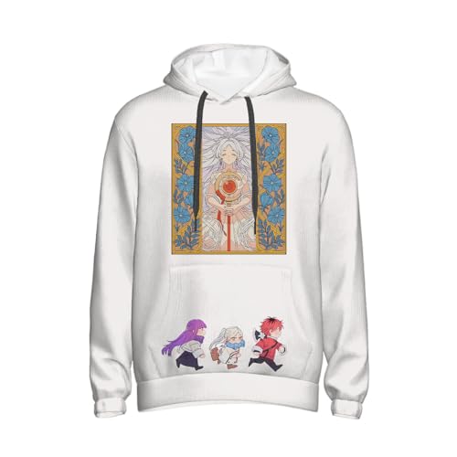 Xinchangda Frieren: Beyond Journey's End Anime Kapuzenpulli Frieren/Himmel/Stark/Fern Sweatshirt mit Kapuze Langarm Hoodies 3D Druck Pullover von Xinchangda