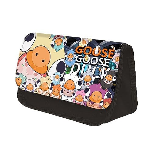 Xinchangda Game GooseGoose Duck Pencil Case Game Cartoon Print Pencil Box Large Capacity Pen Bag Students Stationery Bag for Student Kids, Typ1, 22*7.5*13CM von Xinchangda