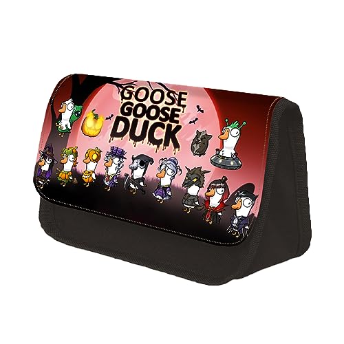 Xinchangda Game GooseGoose Duck Pencil Case Game Cartoon Print Pencil Box Large Capacity Pen Bag Students Stationery Bag for Student Kids, Typ11, 22*7.5*13CM von Xinchangda