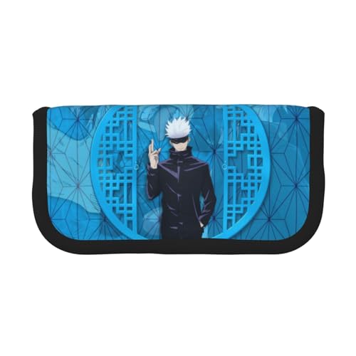 Xinchangda Gojo Satoru Federmäppchen Anime Charakter Fushiguro Toji Geto Suguru Stifteetui Große Kapazität Stifttasche Schreibwaren Tasche für Jungen Mädchen Schulbedarf, Gojo Satoru, 19*9*5cm, von Xinchangda