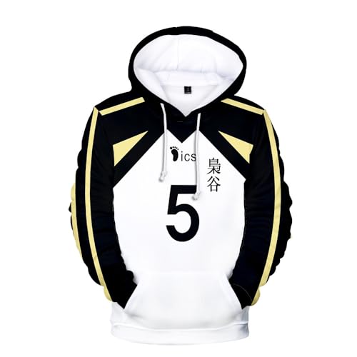Xinchangda Haikyu!!! Anime Hoodie Keiji Akaashi/Bokuto Kotaro/Akaashi Keiji/Konoha Akinori Sweatshirt mit Kapuze Langarm Kapuzenpullover Manga Geschenke von Xinchangda