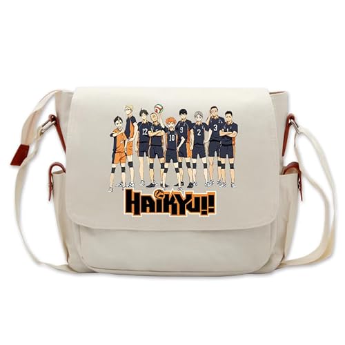 Xinchangda Haikyuu!! Anime Einzel-Schultertasche, Oxford-Stoff, Kuriertasche mit Haikyuu-Design, große Kapazität, Anime-Umhängetasche, Umhängetasche, Typ 17, 26*13*33cm von Xinchangda