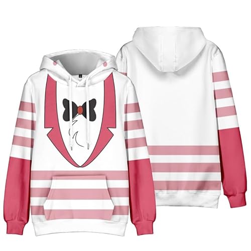 Xinchangda Hazbin Hotel Anime Sweatshirt Alastor/Angel Dust 3D Gedruckt Cartoon Hoodie mit Kapuze und Kordelzug Casual Pullover für Mann Damen, Typ 3, L von Xinchangda