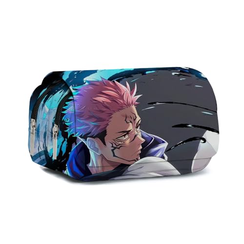 Xinchangda JJK Gojo Satoru Federmäppchen Anime Geto Suguru/Itadori Yuuji Fushiguro Toji Federmäppchen Große Kapazität Anime Stifttasche Schreibwaren Tasche von Xinchangda