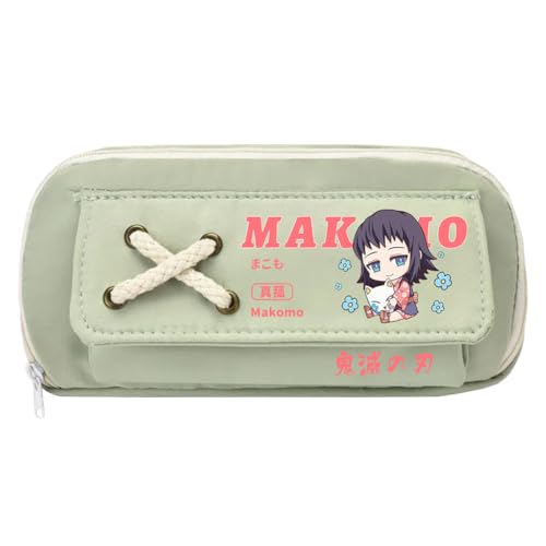 Xinchangda Kamado Tanjiro Federmäppchen Agatsuma Zen'itsu Federmäppchen, Anime Kochou Shinobu Federmäppchen, große Kapazität, mehrere Fächer, Federmäppchen, Make-up-Organizer für Teenager von Xinchangda