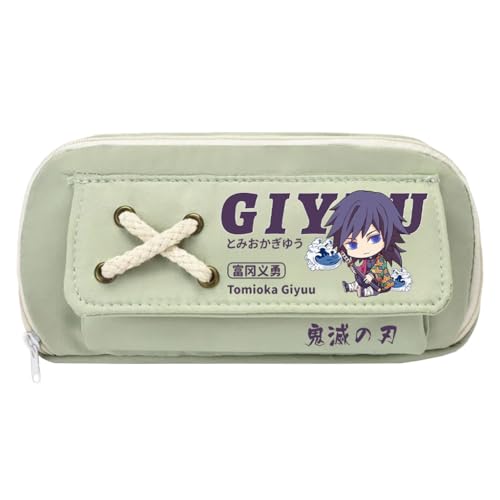 Xinchangda Kamado Tanjiro Federmäppchen Agatsuma Zen'itsu Federmäppchen, Anime Kochou Shinobu Federmäppchen, große Kapazität, mehrere Fächer, Federmäppchen, Make-up-Organizer für Teenager von Xinchangda