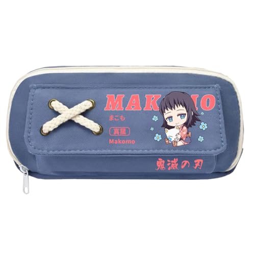 Xinchangda Kamado Tanjiro Federmäppchen Agatsuma Zen'itsu Federmäppchen, Anime Kochou Shinobu Federmäppchen, große Kapazität, mehrere Fächer, Federmäppchen, Make-up-Organizer für Teenager von Xinchangda