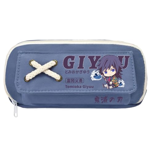 Xinchangda Kamado Tanjiro Federmäppchen Agatsuma Zen'itsu Federmäppchen, Anime Kochou Shinobu Federmäppchen, große Kapazität, mehrere Fächer, Federmäppchen, Make-up-Organizer für Teenager von Xinchangda
