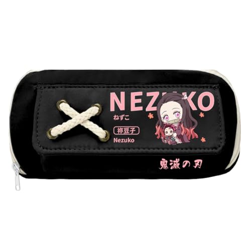Xinchangda Kamado Tanjiro Federmäppchen Agatsuma Zen'itsu Federmäppchen, Anime Kochou Shinobu Federmäppchen, große Kapazität, mehrere Fächer, Federmäppchen, Make-up-Organizer für Teenager von Xinchangda