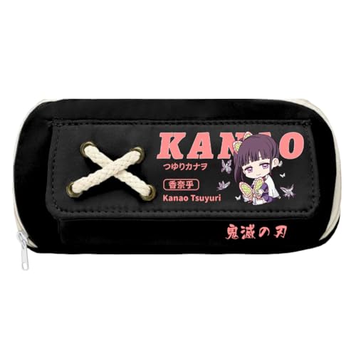 Xinchangda Kamado Tanjiro Federmäppchen Agatsuma Zen'itsu Federmäppchen, Anime Kochou Shinobu Federmäppchen, große Kapazität, mehrere Fächer, Federmäppchen, Make-up-Organizer für Teenager von Xinchangda