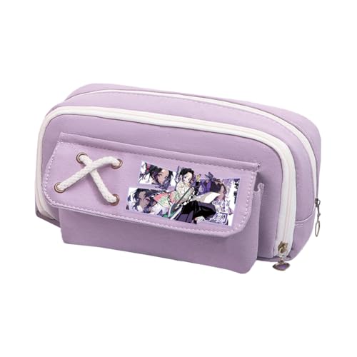 Xinchangda Kamado Tanjiro Federmäppchen Tomioka Giyuu Federmäppchen, Anime Rengoku Kyoujurou Federmäppchen Große Kapazität Federmäppchen mit Innenfächern, Make-up-Organizer für Teenager, Mittelschule von Xinchangda