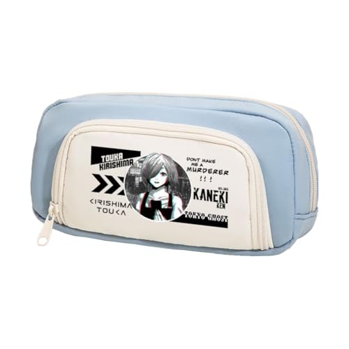 Xinchangda Kaneki Ken Federmäppchen Anime Kamishiro Rize Federmäppchen Große Kapazität Anime Stifttasche Schreibwaren Tasche Schulbedarf, Blau 4, 20*5*10CM, Federmäppchen von Xinchangda