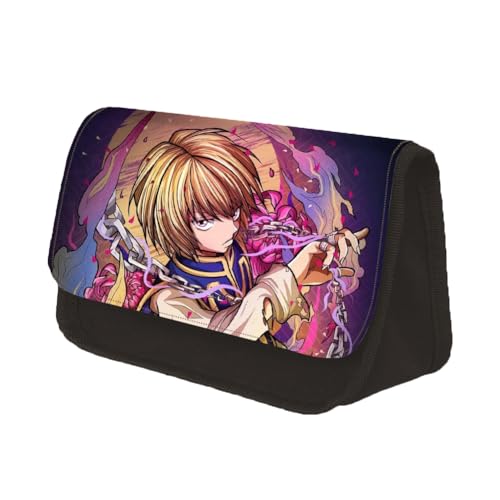 Xinchangda Killua Zaoldyeck Federmäppchen GON·Freecss Hisoka Anime bedruckt große Kapazität Stifttasche Schreibwaren Tasche für Mädchen Jungen Schulbedarf, Typ 4, 22*13*7.5cm, Federmäppchen von Xinchangda