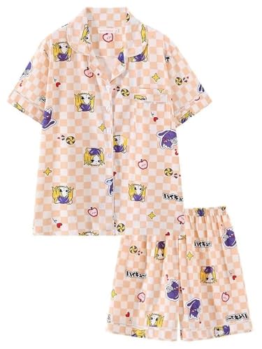 Xinchangda Kozume Kenma Anime Pyjama Shorts 2 Stück Haikyuu Tobio Kageyama Hinata Shoyo Nachtwäsche Weich Bequem Pyjama Erwachsene Homewear Outfits, Typ 4, L von Xinchangda