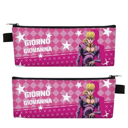 Xinchangda Kujo Jotaro/Josuke Higashikata Giorno/Jolyne Kujo Pencil Case Anime Student Pencil Pouch Coin Pouch Bag Office Stationery Organizer for Teen Kids von Xinchangda