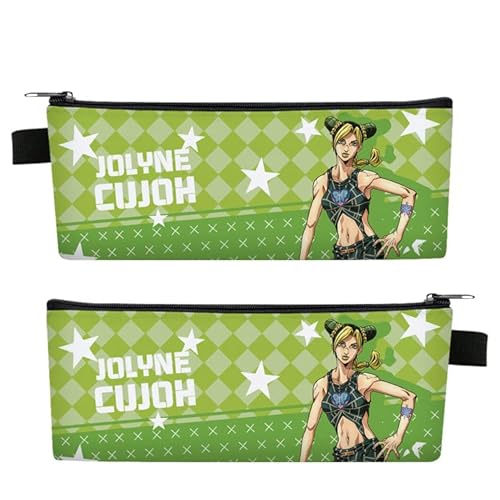 Xinchangda Kujo Jotaro/Josuke Higashikata Giorno/Jolyne Kujo Pencil Case Anime Student Pencil Pouch Coin Pouch Bag Office Stationery Organizer for Teen Kids von Xinchangda