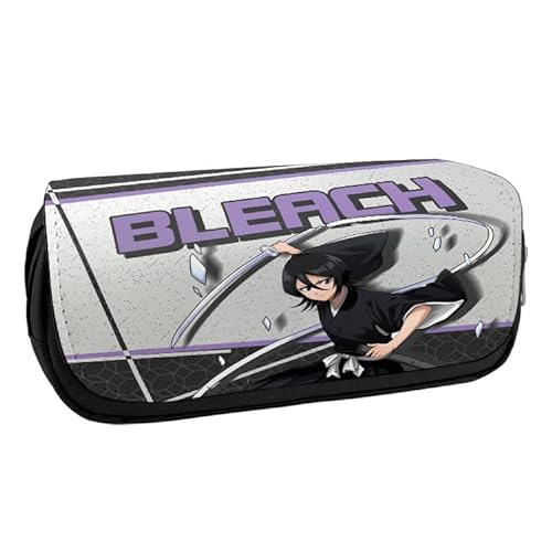 Xinchangda Kurosaki Ichigo Stiftemäppchen Kuchiki Byakuya Anime Cartoon Bleistiftbox Große Kapazität Stift Tasche Studenten Schreibwaren Tasche von Xinchangda