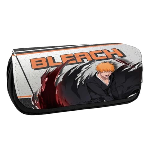 Xinchangda Kurosaki Ichigo Stiftemäppchen Kuchiki Byakuya Anime Cartoon Bleistiftbox Große Kapazität Stift Tasche Studenten Schreibwaren Tasche von Xinchangda