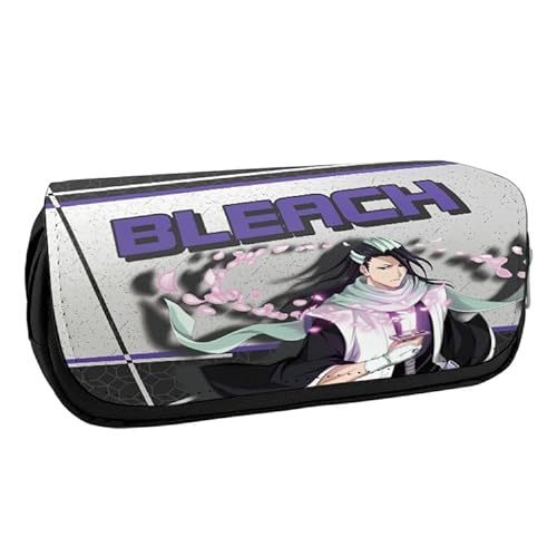 Xinchangda Kurosaki Ichigo Stiftemäppchen Kuchiki Byakuya Anime Cartoon Bleistiftbox Große Kapazität Stift Tasche Studenten Schreibwaren Tasche von Xinchangda