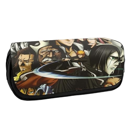 Xinchangda Kurosaki Ichigo Stiftemäppchen Kuchiki Byakuya Anime Cartoon Bleistiftbox Große Kapazität Stift Tasche Studenten Schreibwaren Tasche von Xinchangda