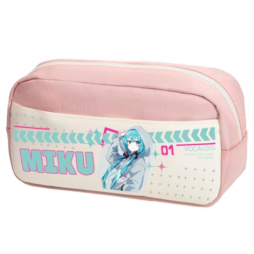 Xinchangda Miku Federmäppchen, Miku-Federmäppchen, Anime-Federmäppchen, Doppelreißverschluss, leicht, großes Fassungsvermögen, Federmäppchen, Make-up, Schreibwaren, Organizer-Tasche für Teenager Xinchangda Miku Federmäppchen, Miku-Federmäppchen, Anime-Federmäppchen, Doppelreißverschluss, leicht, großes Fassungsvermögen, Federmäppchen, Make-up, Schreibwaren, Organizer-Tasche für Teenager von Xinchangda